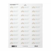 Regenboog retouradreslabels etiket (Full Sheet)