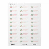 Regenboog retouradreslabels etiket (Full Sheet)