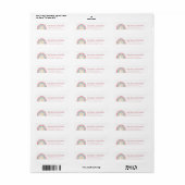 Regenboog retouradreslabels etiket (Full Sheet)