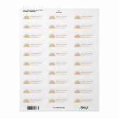 Regenboog retouradreslabels etiket (Full Sheet)