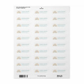 Regenboog retouradreslabels etiket (Full Sheet)
