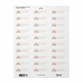 Regenboog retouradreslabels etiket (Full Sheet)