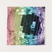 Regenboog Retro Disco Ball Glam #1 #retro #wall #a Wandkleed (Voorkant (horizontaal))