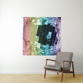 Regenboog Retro Disco Ball Glam #1 #retro #wall #a Wandkleed (In Situ (horizontaal))