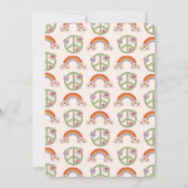 Regenboog Retro Hippie Peace & Love Verjaardag Kaart (Achterkant)