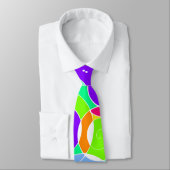Regenboog Retro Spiraalvormige Kunst Abstractie Pa Stropdas (Gebonden)