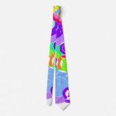 Regenboog Retro Spiraalvormige Kunst Abstractie Pa Stropdas (Achterkant)