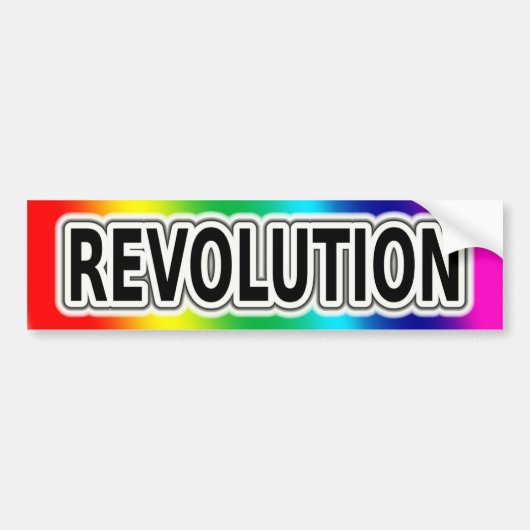 Regenboog Revolutie Bumpersticker (Voorkant)