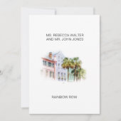 Regenboog rij - Charleston Feestdagenkaart (Voorkant)