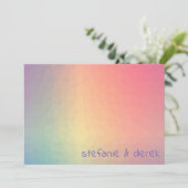 Regenboog Rimpel Bruiloft Aankondiging (Staand voorkant)