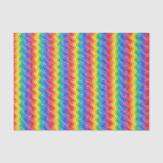 Regenboog Rimpels Tissuepapier (Voorkant)