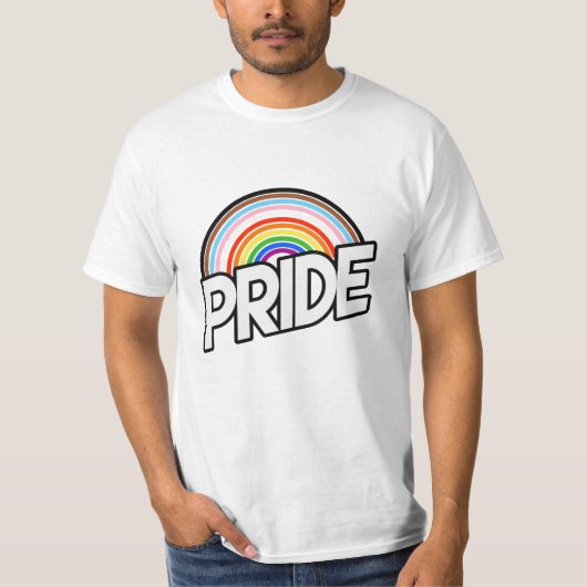 Regenboog Ringen Progress Pride T-shirt (Voorkant)