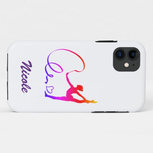 Regenboog ritmische gymnastiek Case-Mate iPhone case (Achterkant (horizontaal))