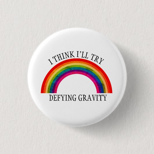 Regenboog Ronde Button 3,2 Cm (Voorkant)