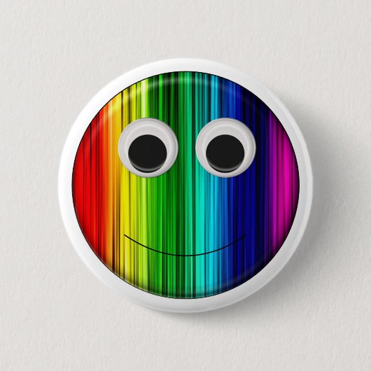 Regenboog Ronde Button 5,7 Cm (Voorkant)