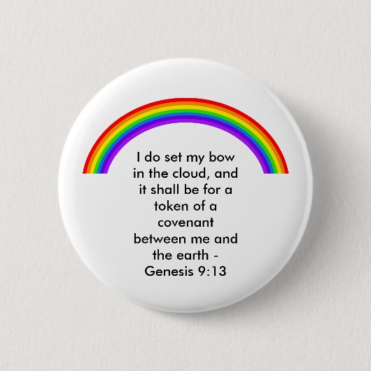 Regenboog Ronde Button 5,7 Cm (Voorkant)