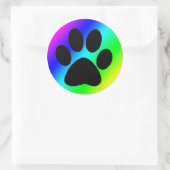 Regenboog Ronde Hond Paw.png Sticker (Tas)