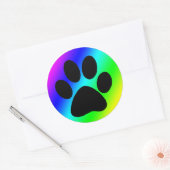 Regenboog Ronde Hond Paw.png Sticker (Envelop)