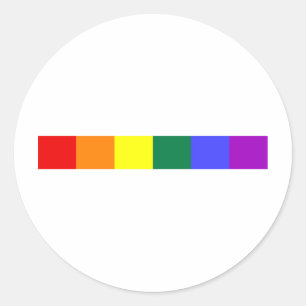 Regenboog Ronde Sticker