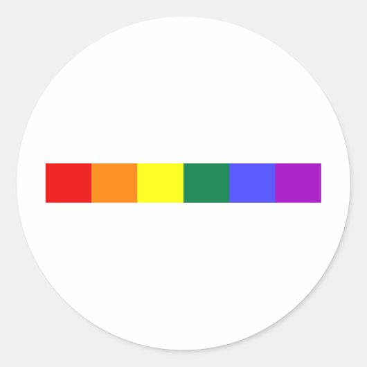 Regenboog Ronde Sticker (Voorkant)