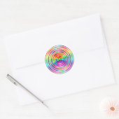 Regenboog Ronde Sticker (Envelop)