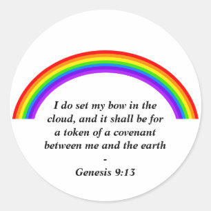 Regenboog Ronde Sticker