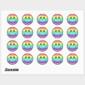 Regenboog Ronde Sticker (Vel)