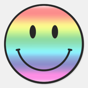 Regenboog Ronde Sticker