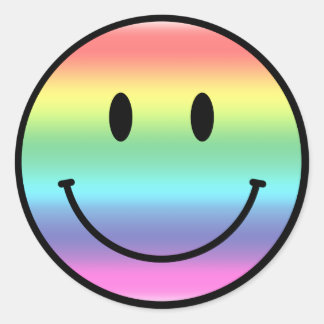 Regenboog Ronde Sticker