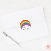 Regenboog Ronde Sticker (Envelop)