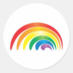 regenboog ronde sticker