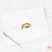 regenboog ronde sticker (Envelop)