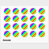 Regenboog ronde sticker (Vel)