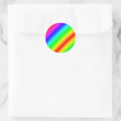 Regenboog ronde sticker (Tas)