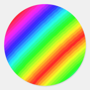 Regenboog  ronde sticker