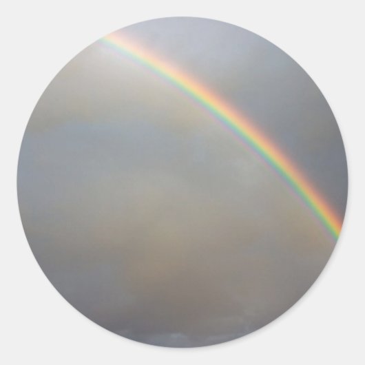 Regenboog Ronde Sticker (Voorkant)
