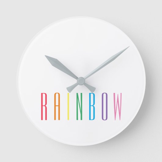 REGENBOOG Ronde Wandklok (Voorkant)