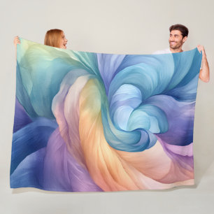 Regenboog rook wervelpatroon fleece deken