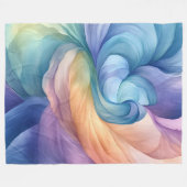 Regenboog rook wervelpatroon fleece deken (Voorkant (Horizontaal))