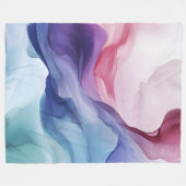 Regenboog rook wervelpatroon fleece deken (Voorkant (Horizontaal))