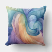 Regenboog rook wervelpatroon kussen (Voorkant)