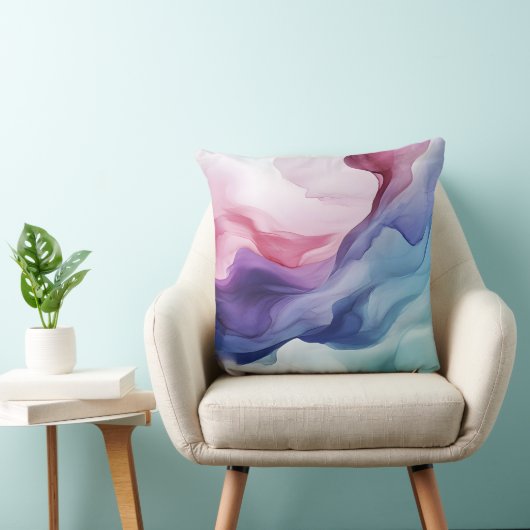 Regenboog rook wervelpatroon kussen (Stoel)