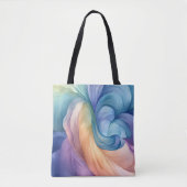 Regenboog rook wervelpatroon tote bag (Voorkant)