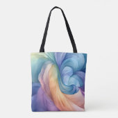 Regenboog rook wervelpatroon tote bag (Achterkant)