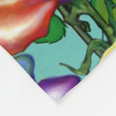 Regenboog Roos Fleece Deken (Hoek)