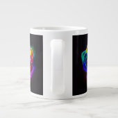 Regenboog Roos Fractal Grote Koffiekop (Achterkant)