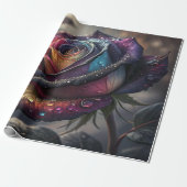 Regenboog Roos Inpakpapier — Elegante Multikleur (Uitgerold)
