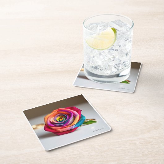 regenboog-Roos Kartonnen Onderzetters (Insitu)