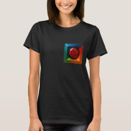 Regenboog Roos Kubus T-shirt