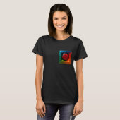 Regenboog Roos Kubus T-shirt (Voorkant volledig)